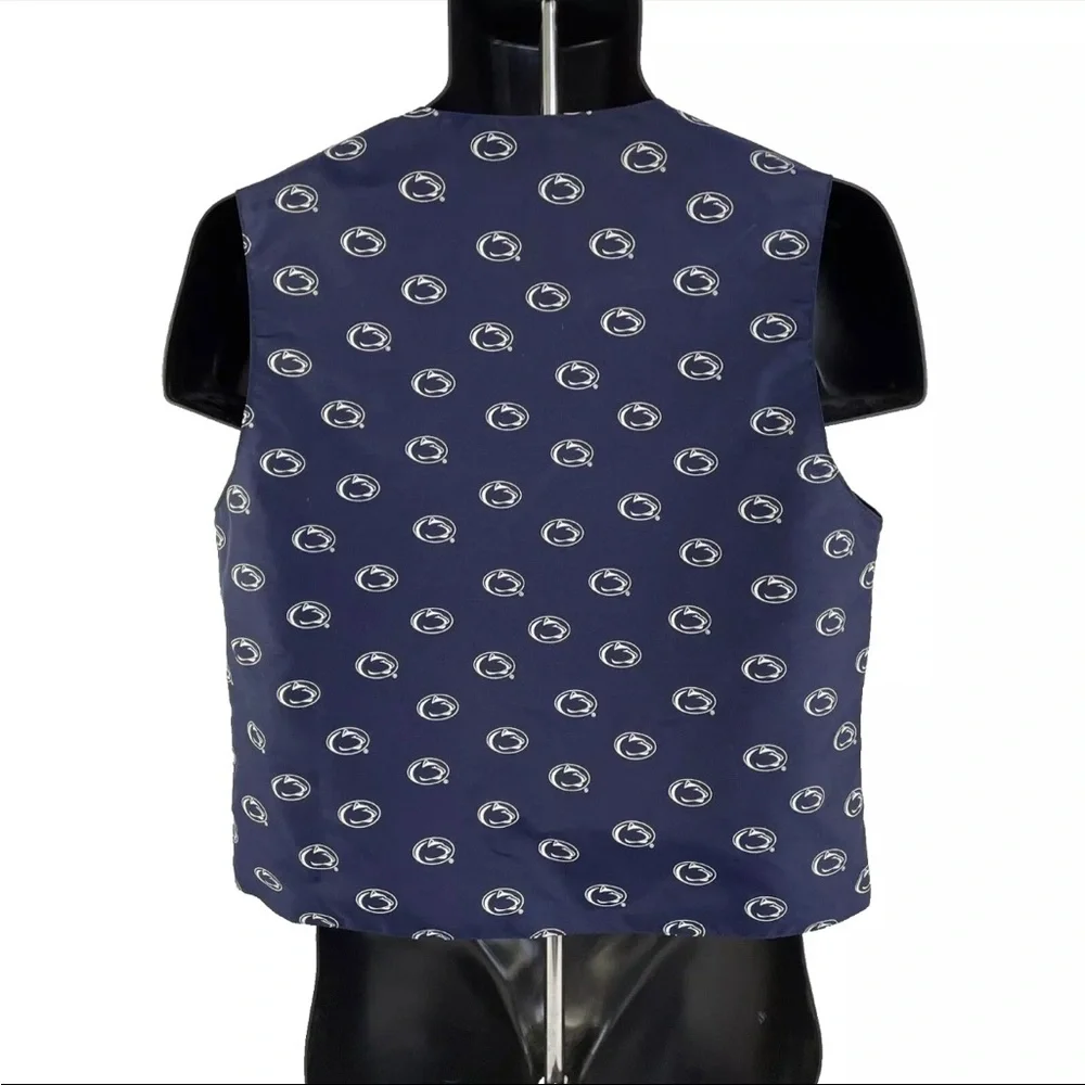New Mens Penn State Nittany Lions Button Up Vest Sz‎ S Happy Valley NWOT